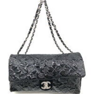 Chanel on Chain Shoulder Bag Patent Vernis Leather Jumbo